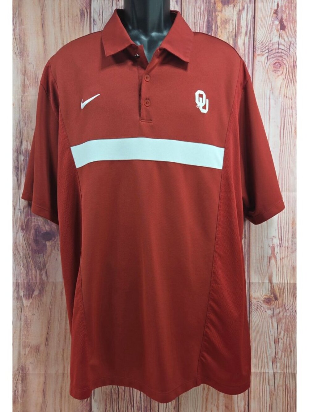Nike Dri-Fit Oklahoma Sooners Polo XXL Red Polyester